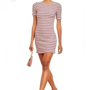 Reformation Striped Ribbed Mini Dress – Size XL